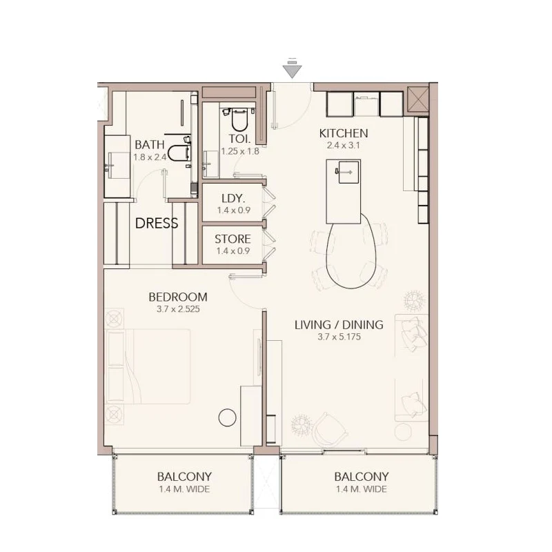 1 - Bedroom Apartments