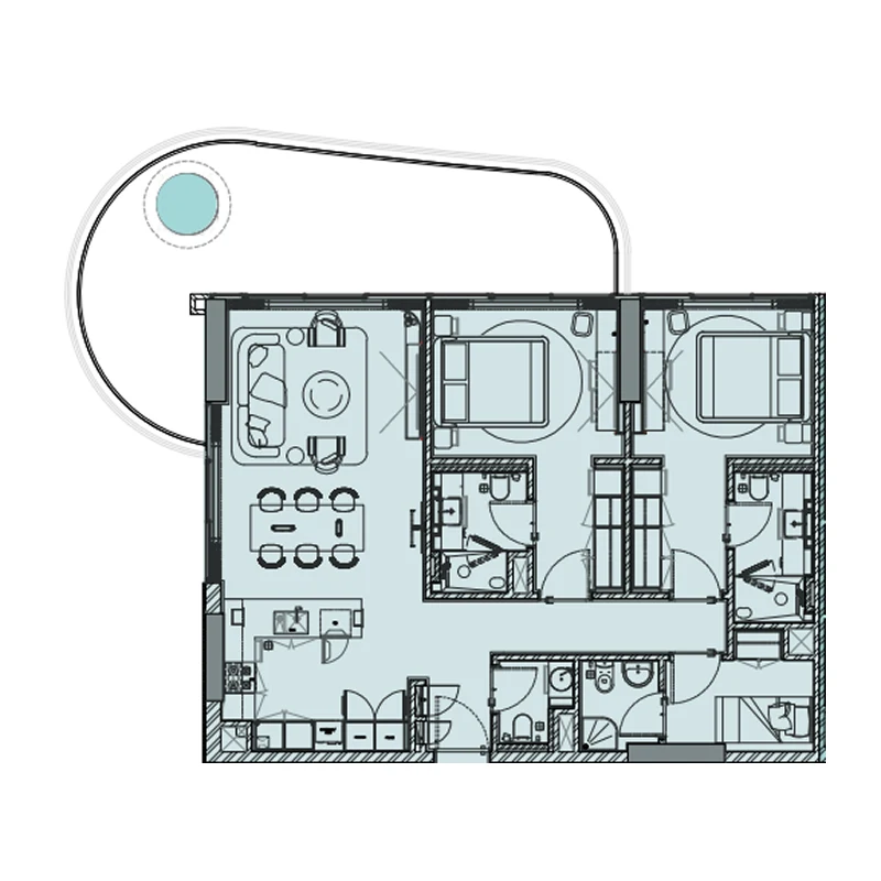 2 - Bedroom Apartments
