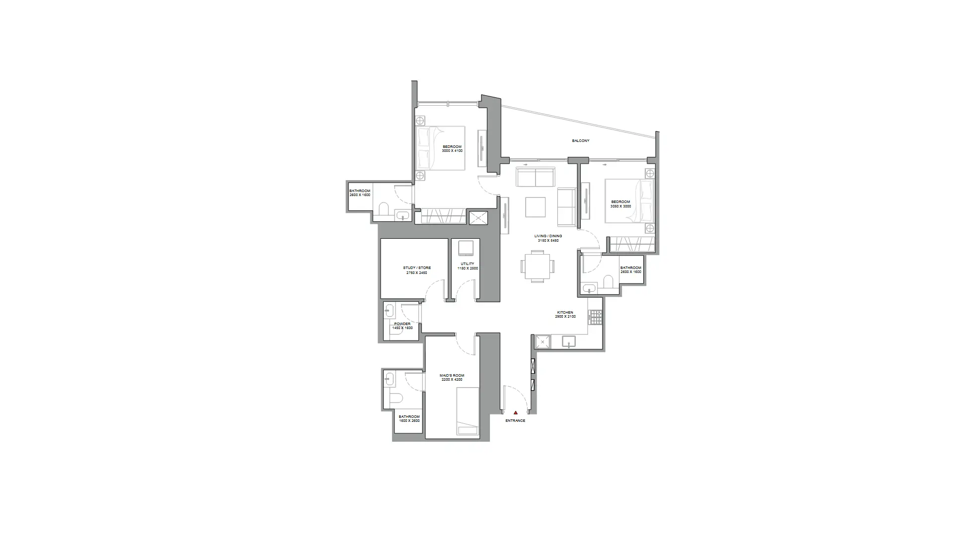 2 - Bedroom Apartments