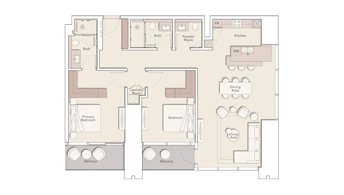 2 - Bedroom Apartments