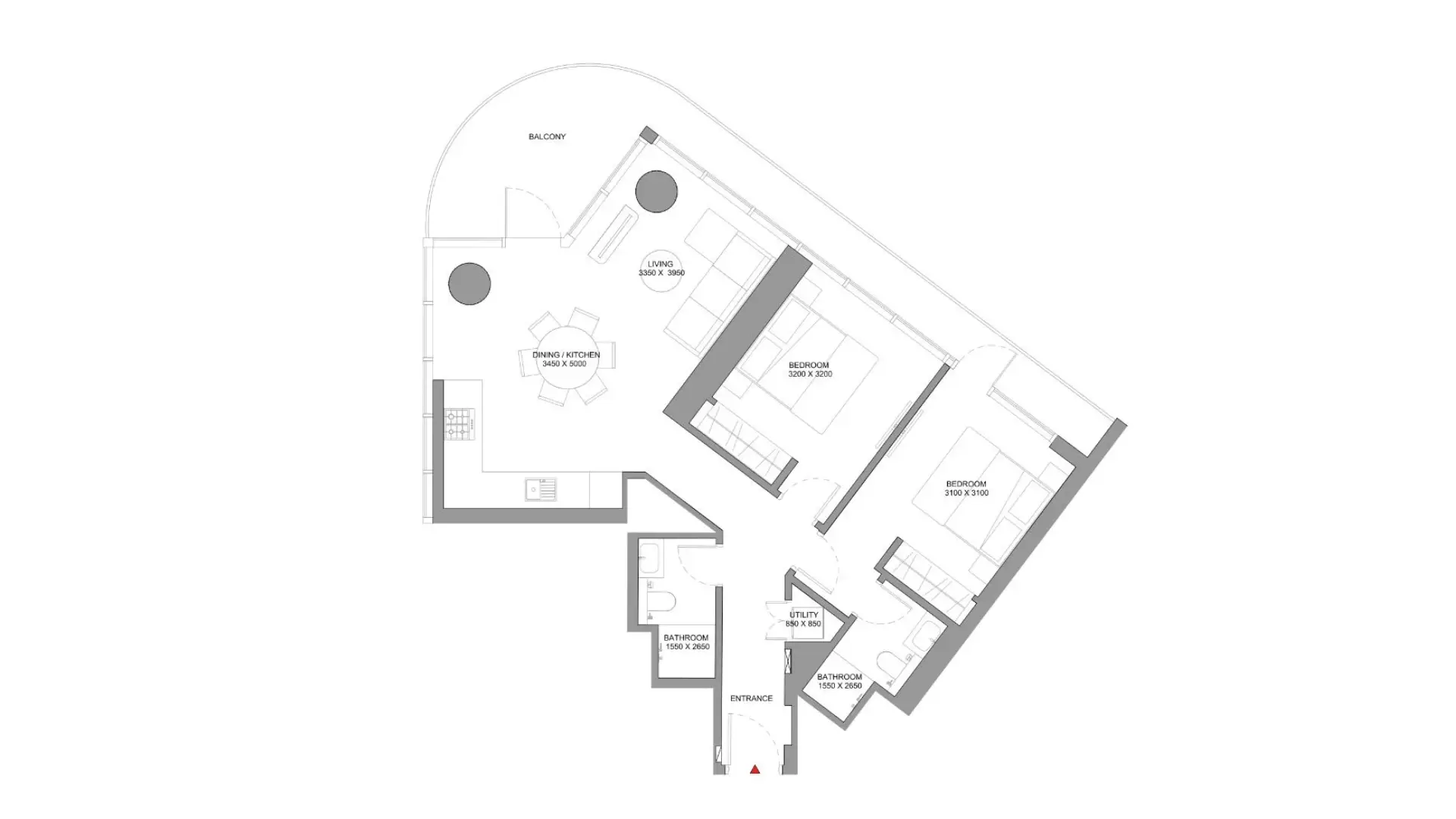 2 - Bedroom Apartments