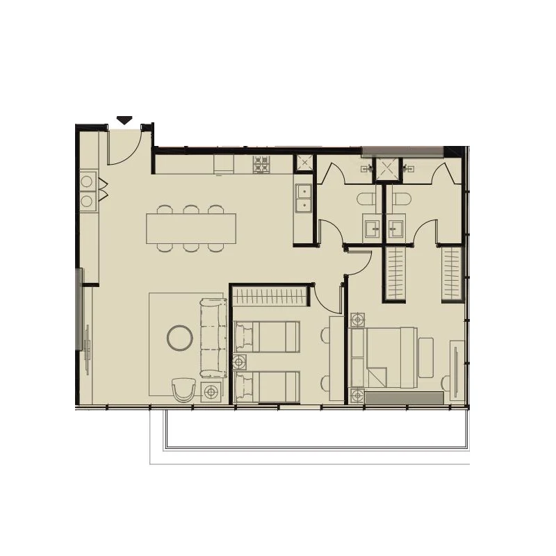 2 - Bedroom Apartments
