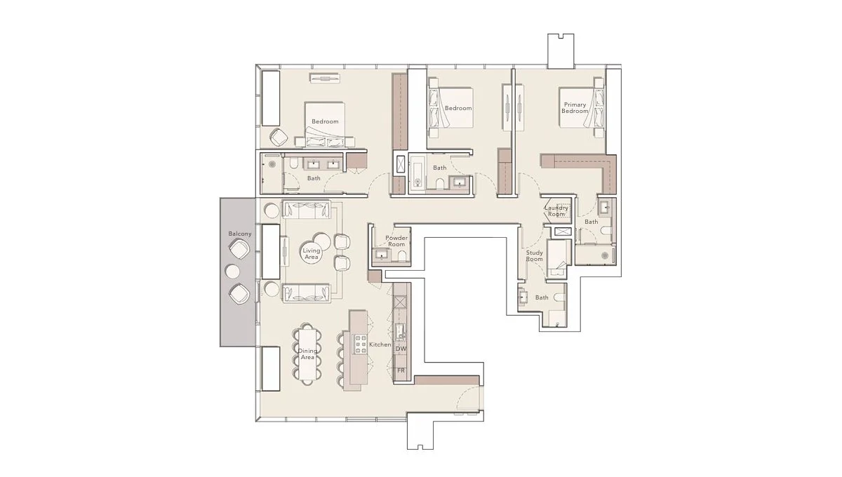 3 - Bedroom Apartments