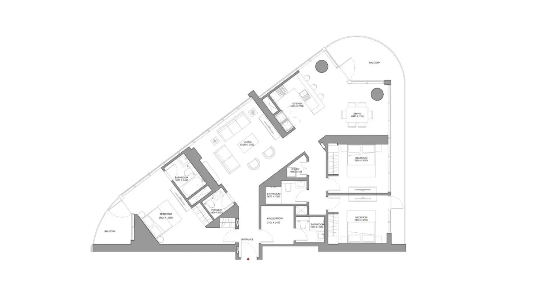 3 - Bedroom Apartments