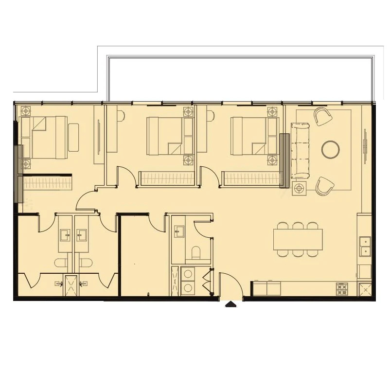 3 - Bedroom Apartments
