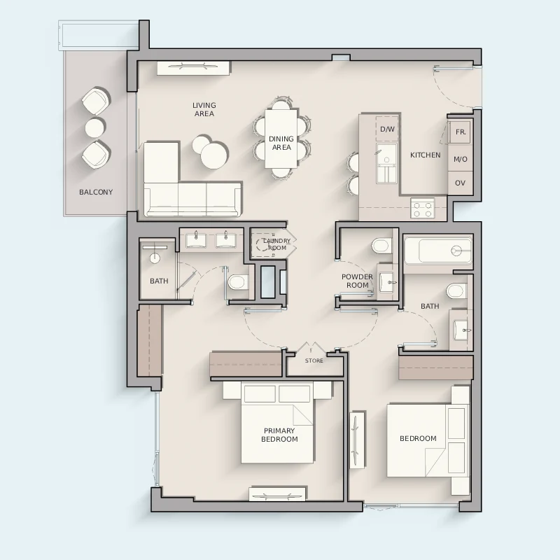 2 - Bedroom Apartments