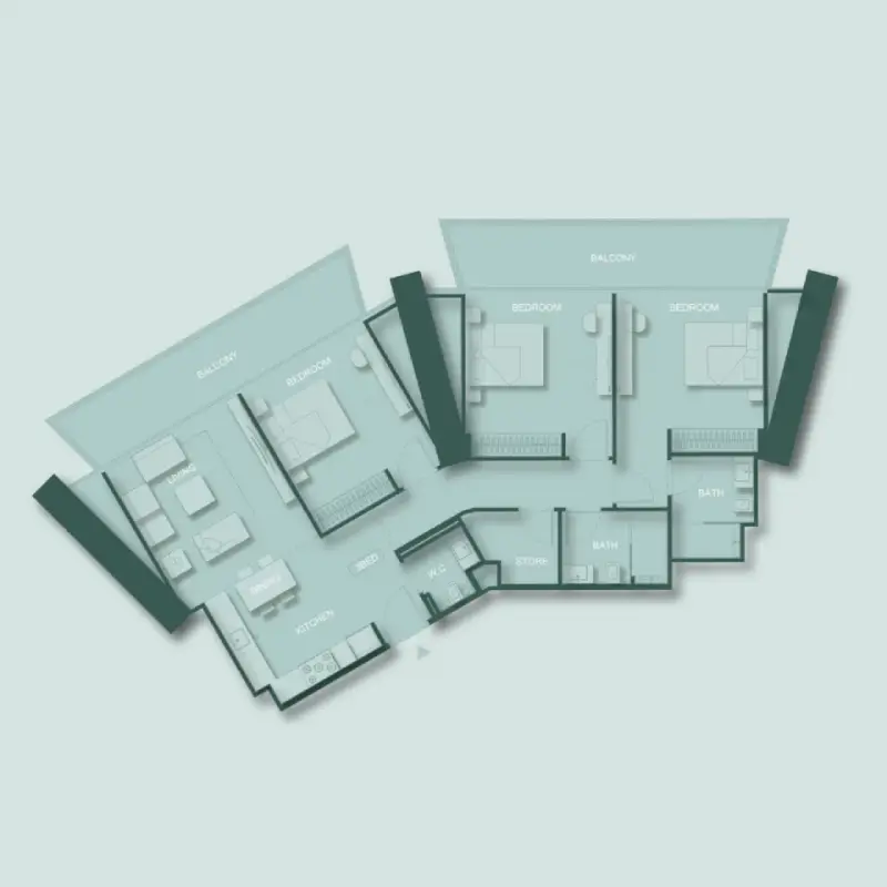 3 - Bedroom Apartments