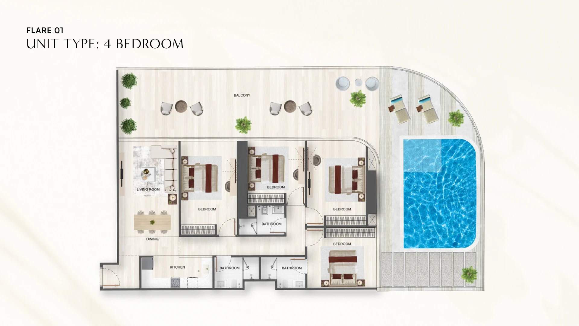 4 - Bedroom Apartments