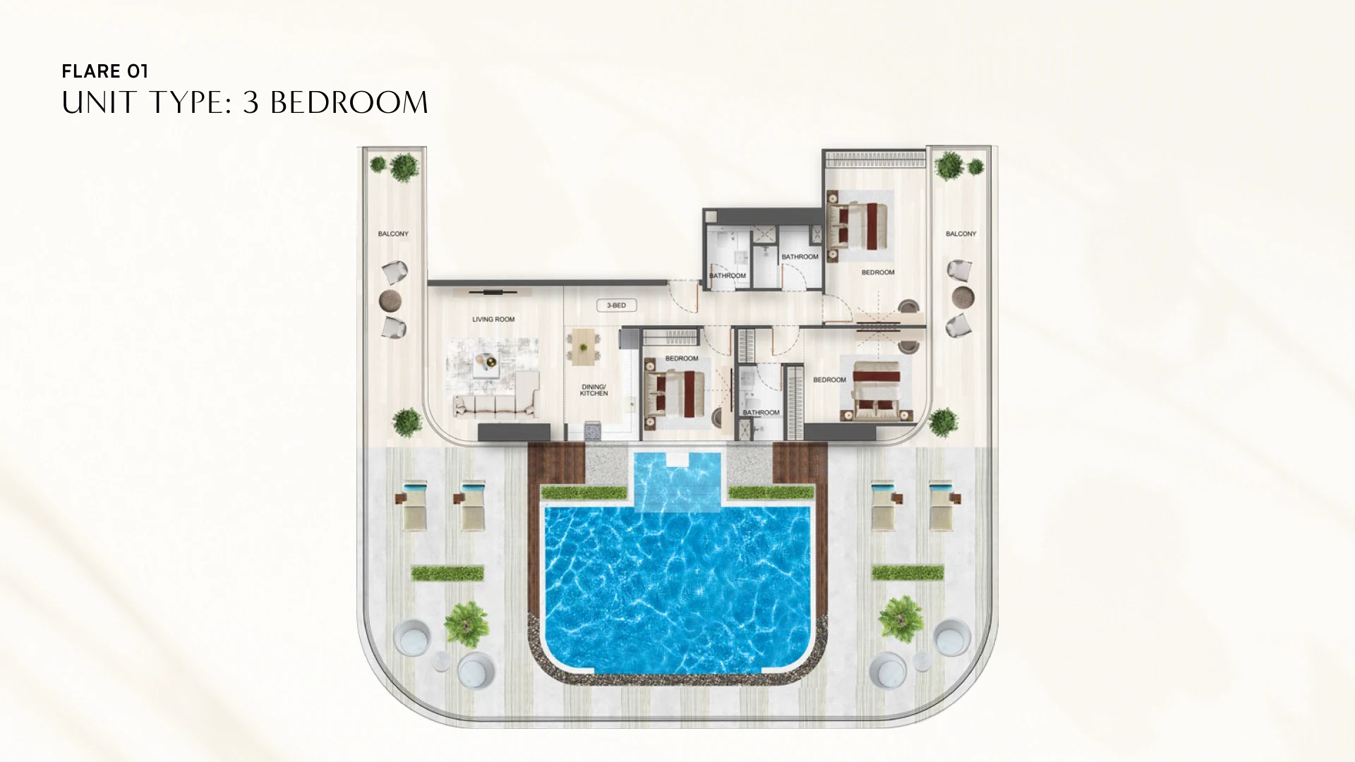 3 - Bedroom Apartments