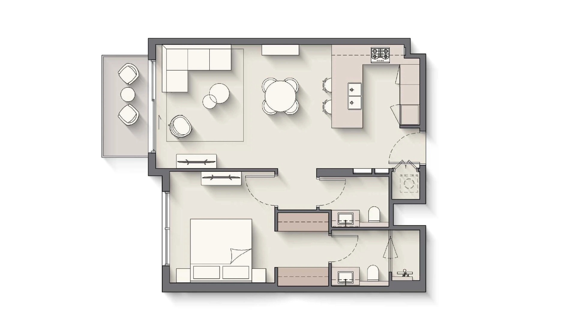 1 - Bedroom Apartments