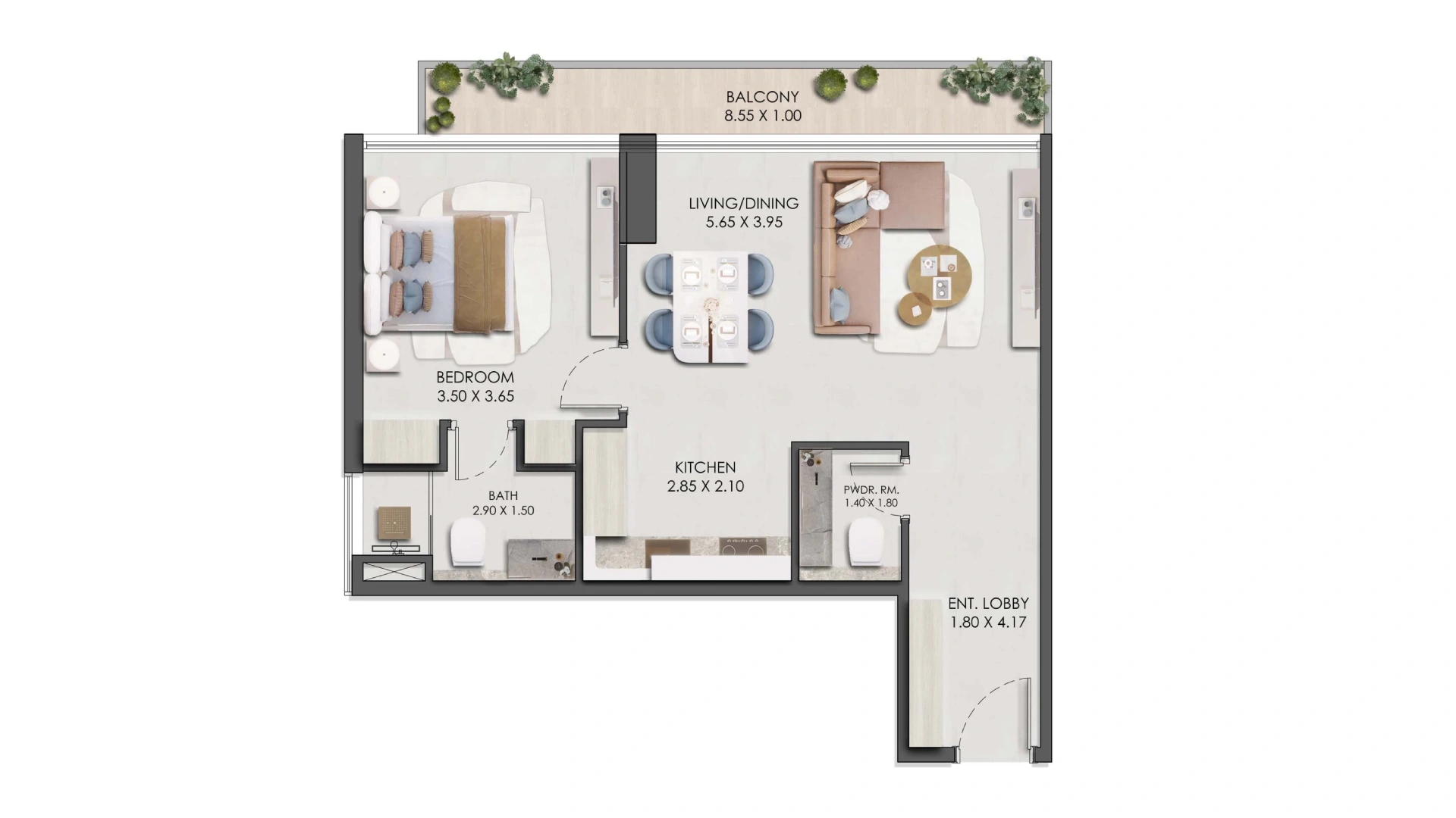 1 - Bedroom Apartments