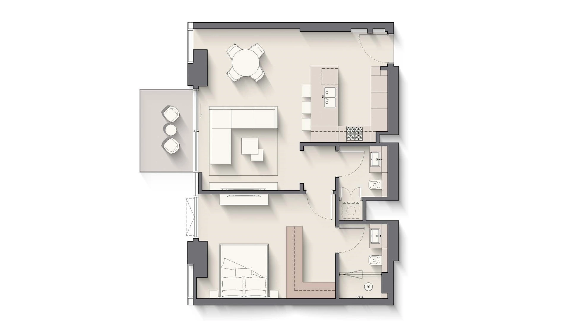 1 - Bedroom Apartments