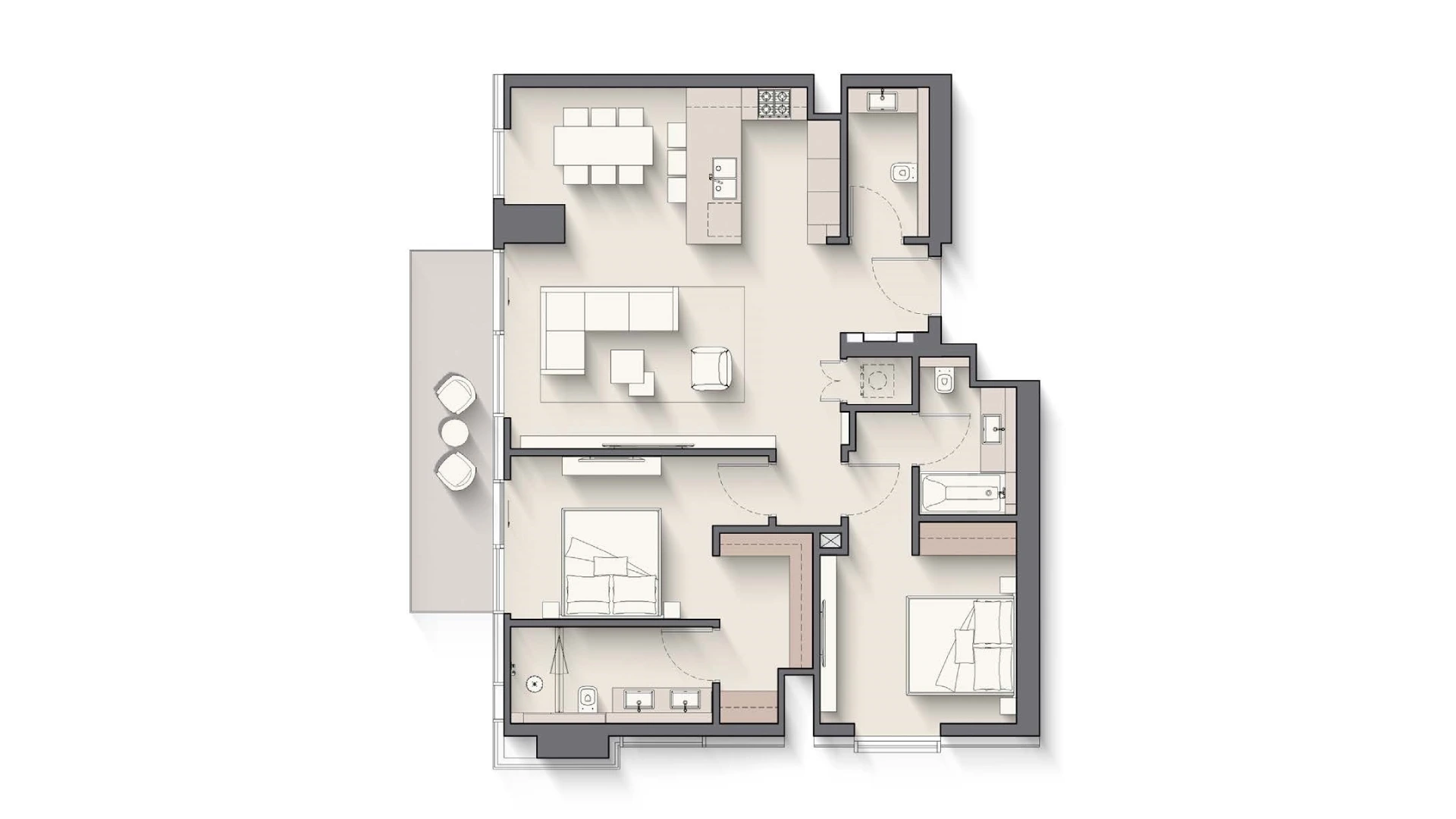 2 - Bedroom Apartments