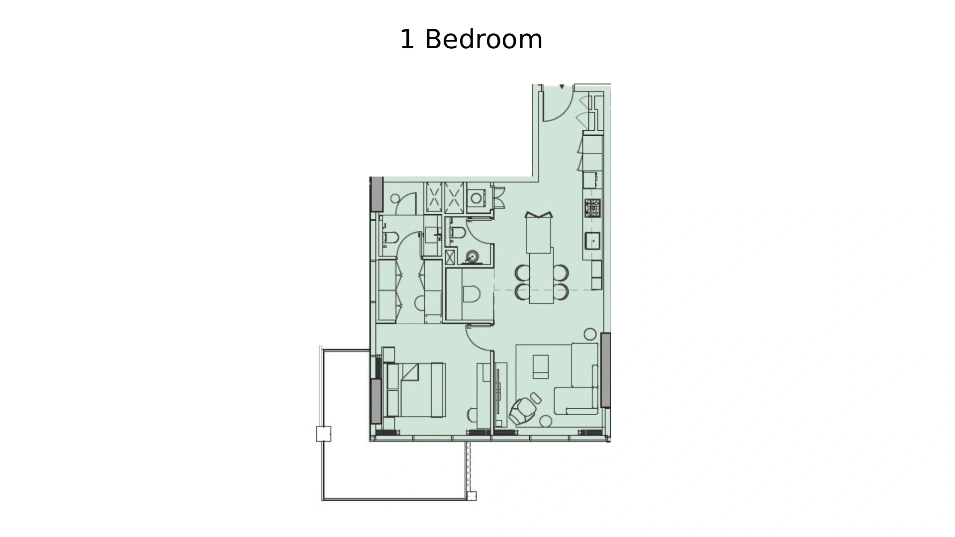 1 - Bedroom Apartments