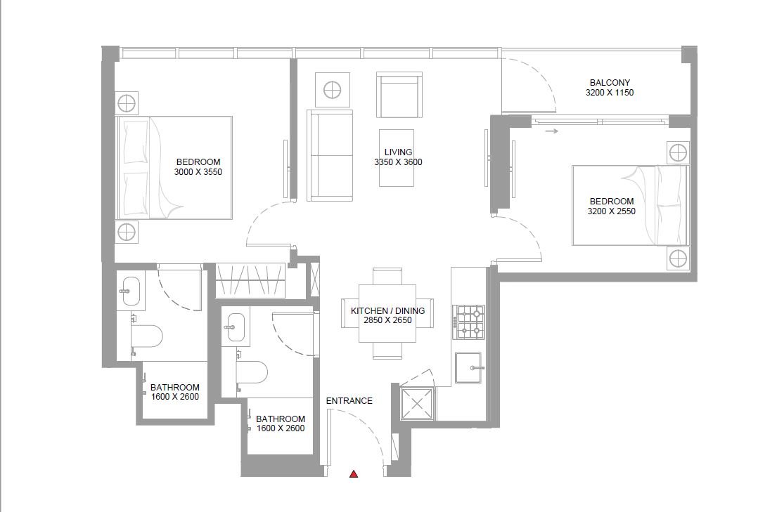 2 - Bedroom Apartments
