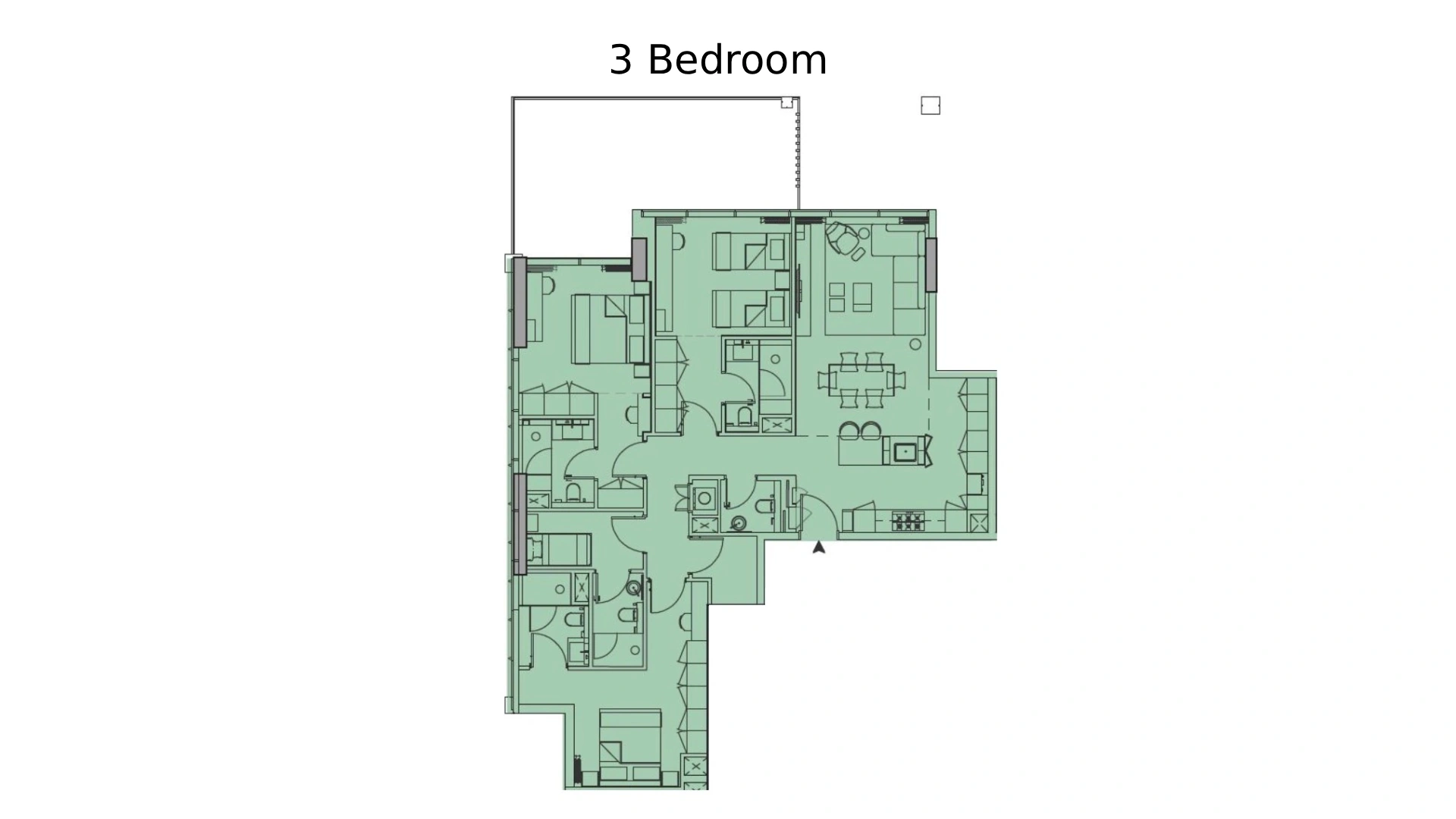 3 - Bedroom Apartments