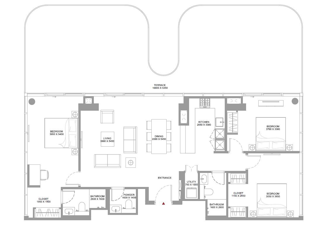 3 - Bedroom Apartments