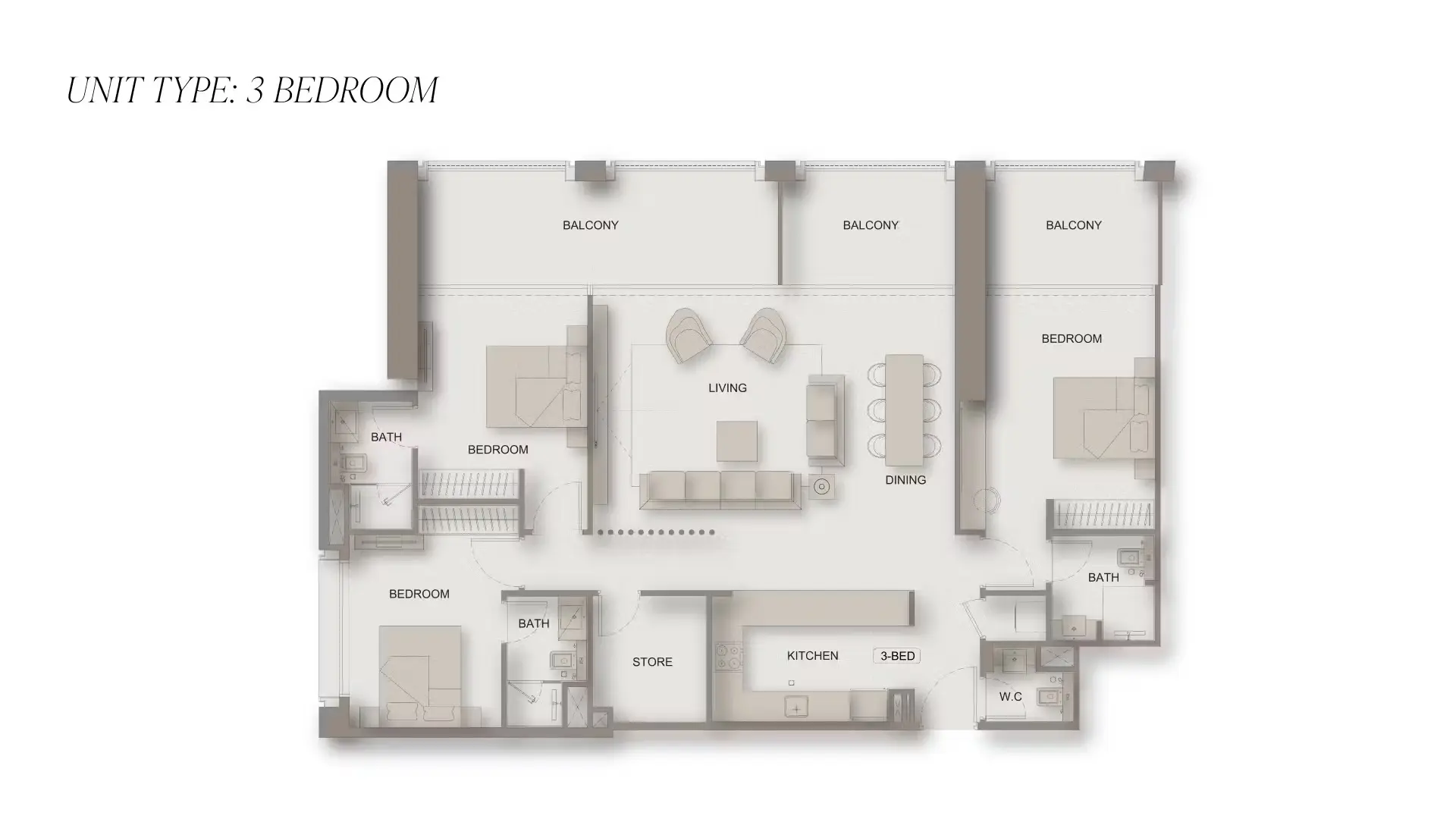 3 - Bedroom Apartments