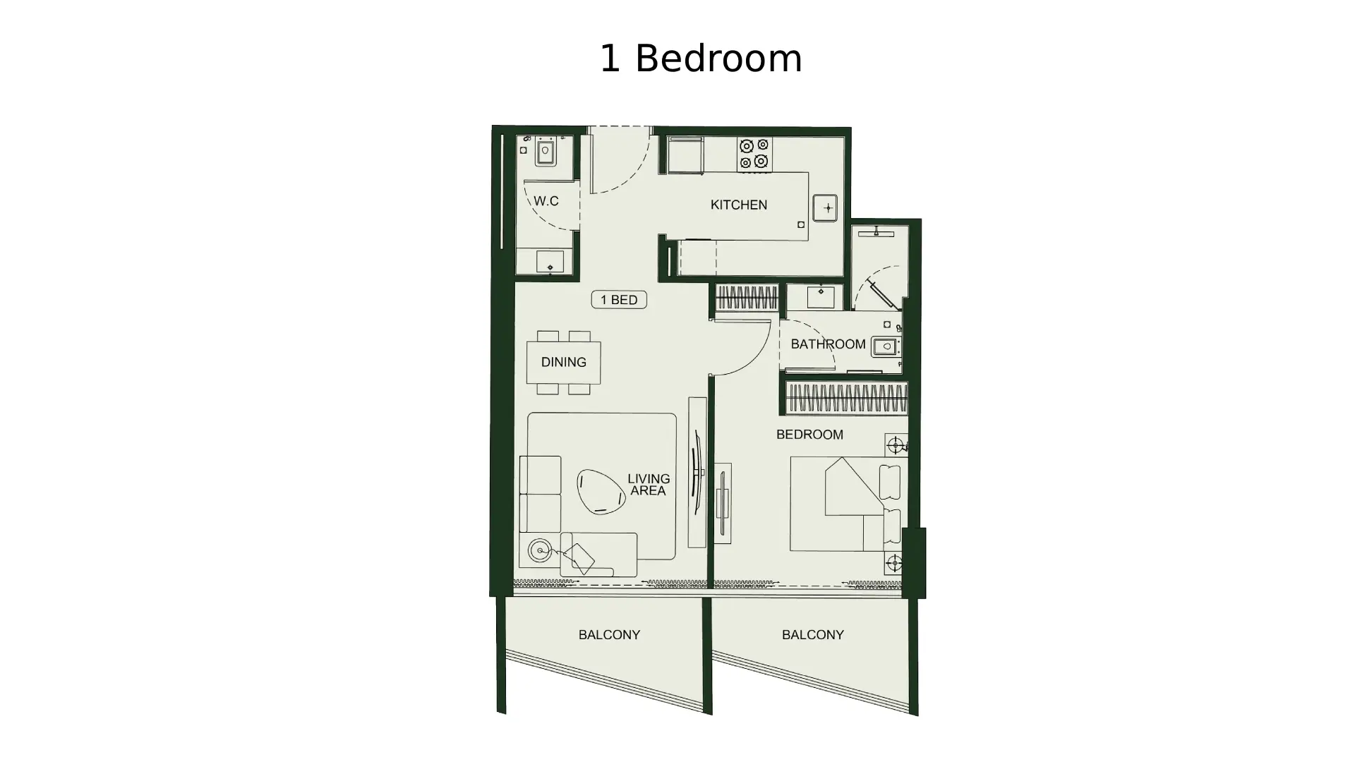 1 - Bedroom Apartments