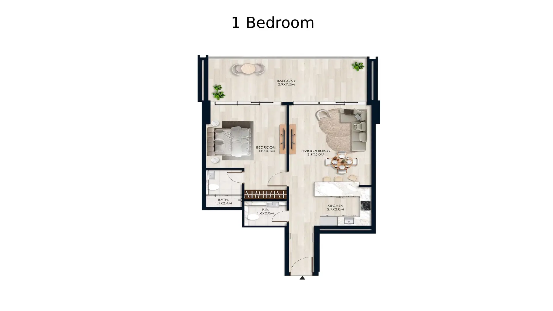 1 - Bedroom Apartments