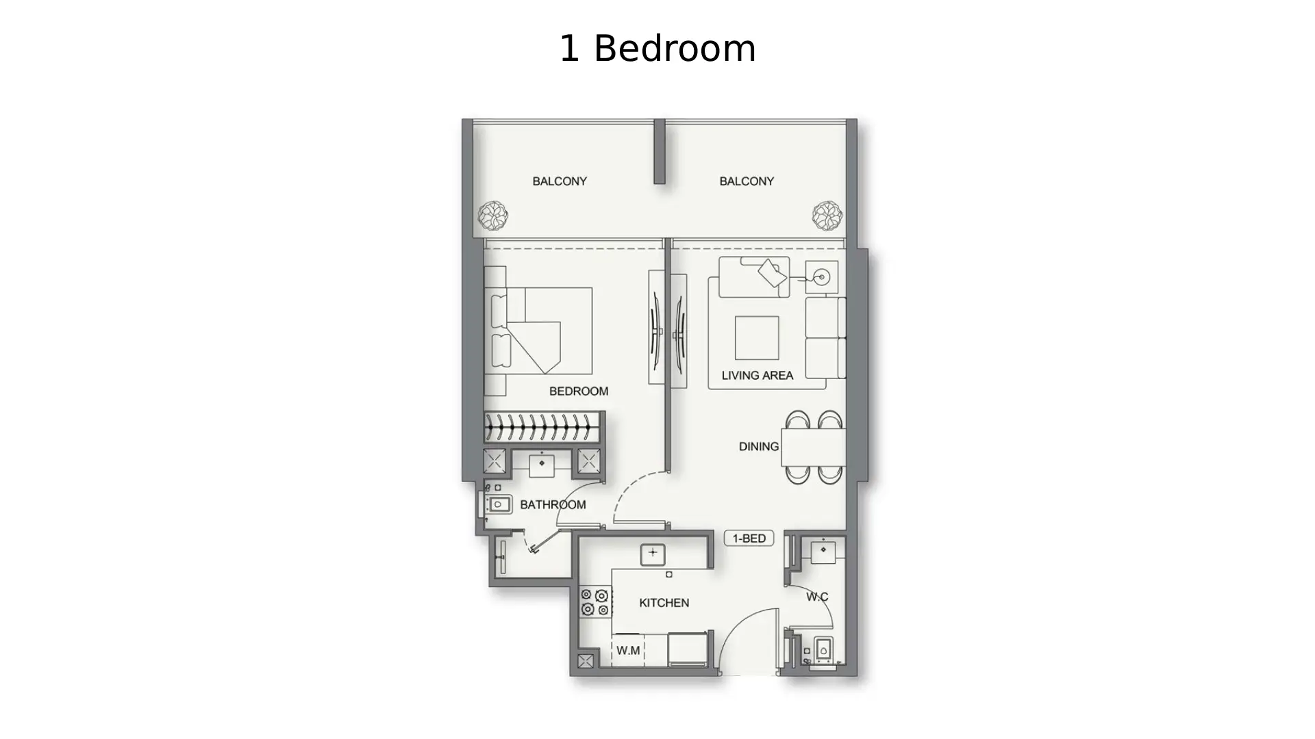 1 - Bedroom Apartments