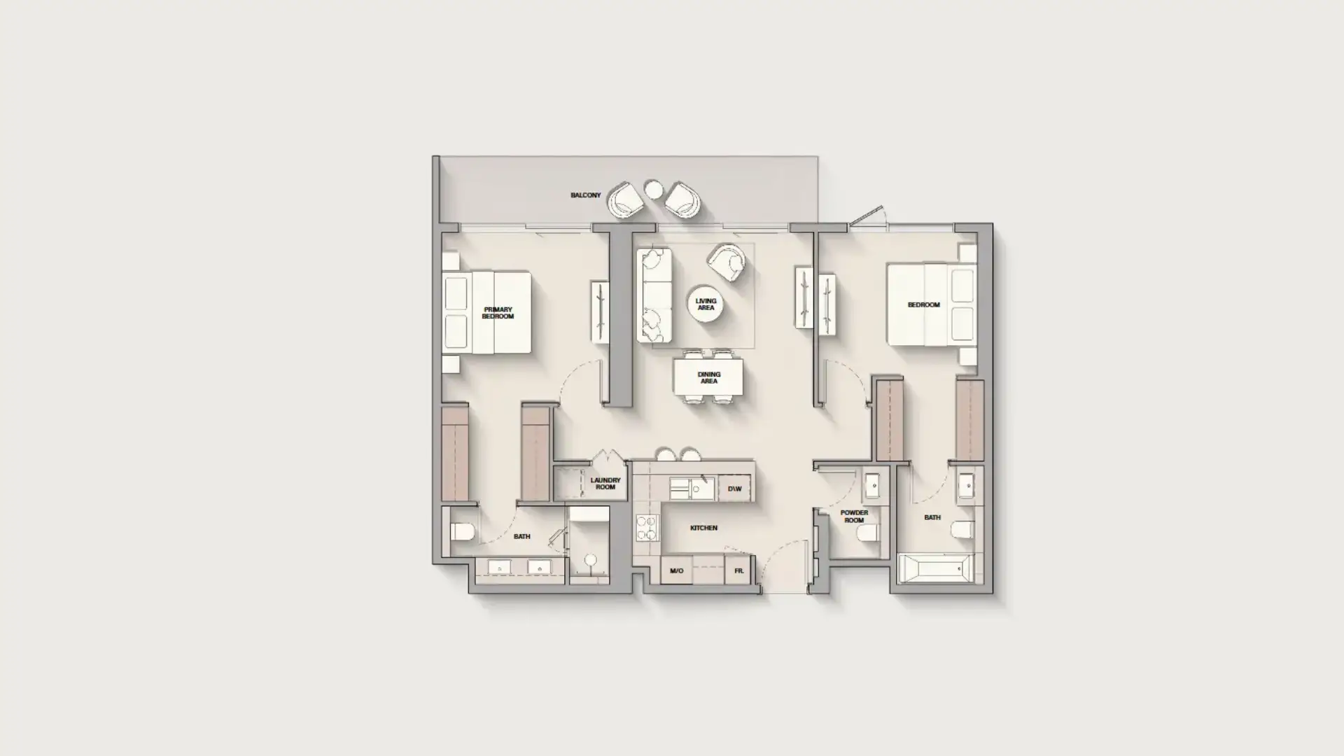 2 - Bedroom Apartments