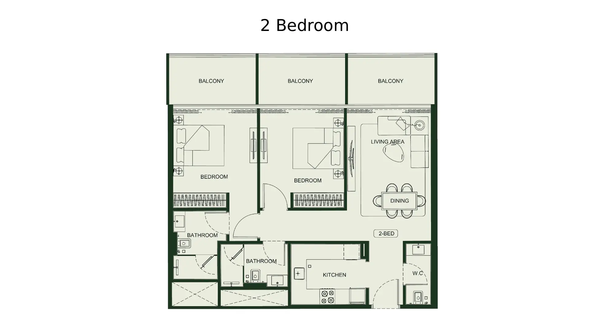 2 - Bedroom Apartments
