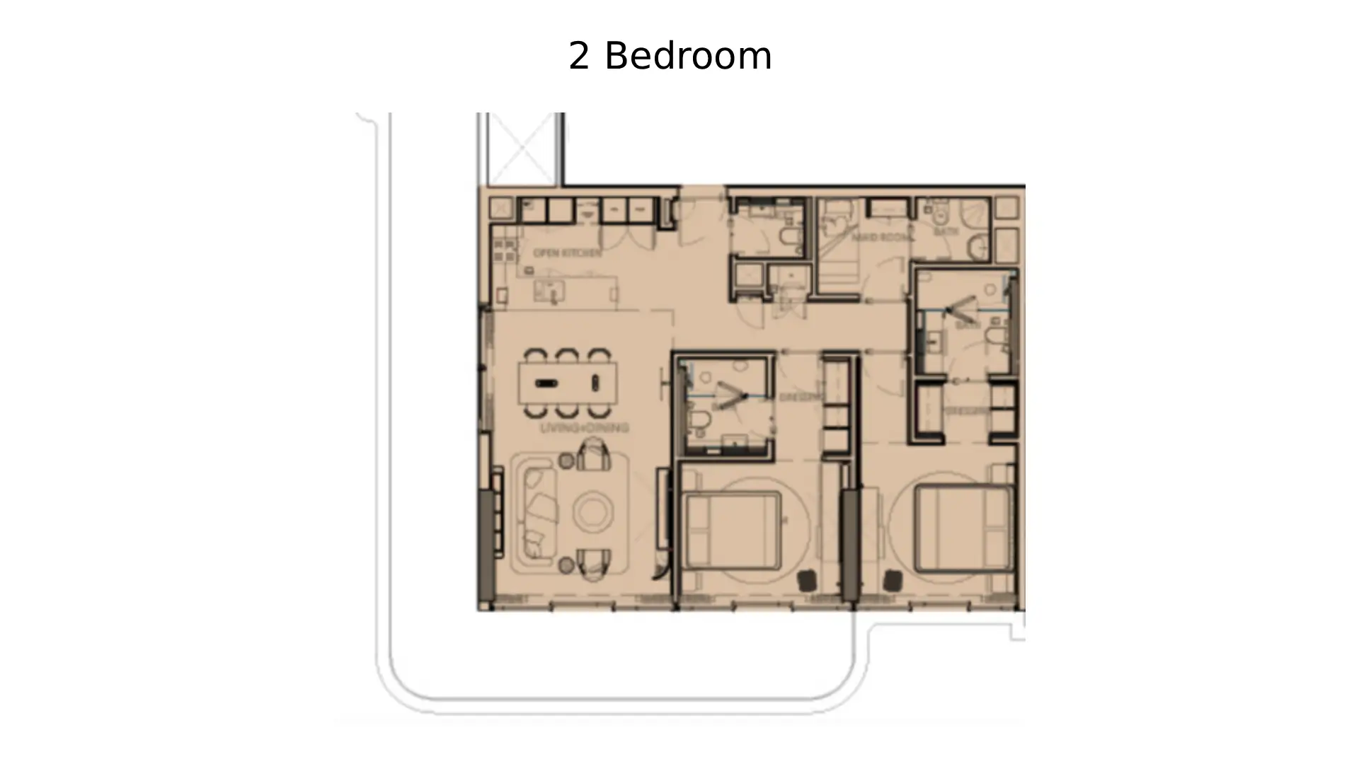 2 - Bedroom Apartments
