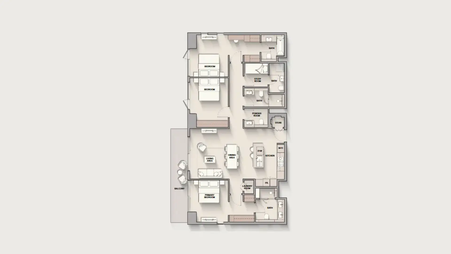 3 - Bedroom Apartments