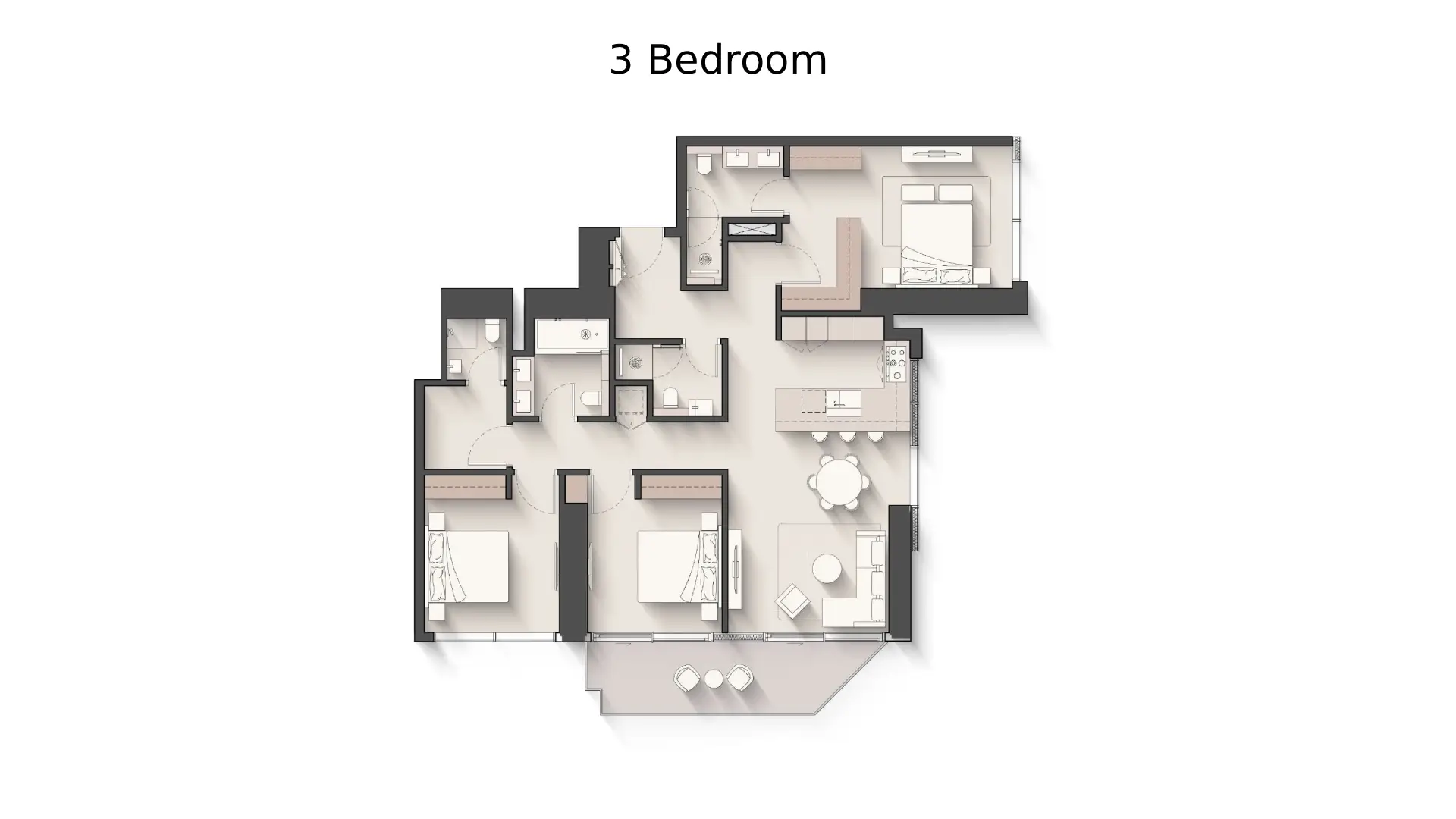 3 - Bedroom Apartments