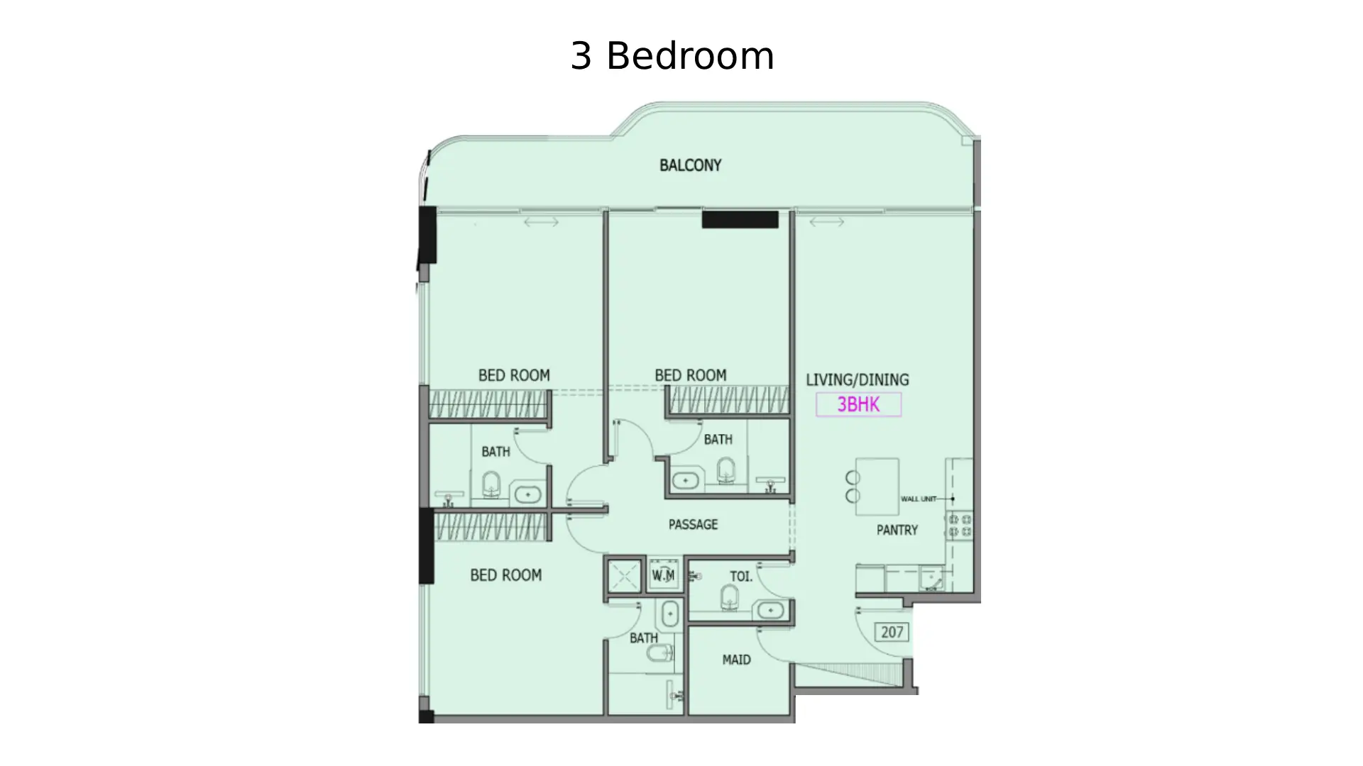 3 - Bedroom Apartments