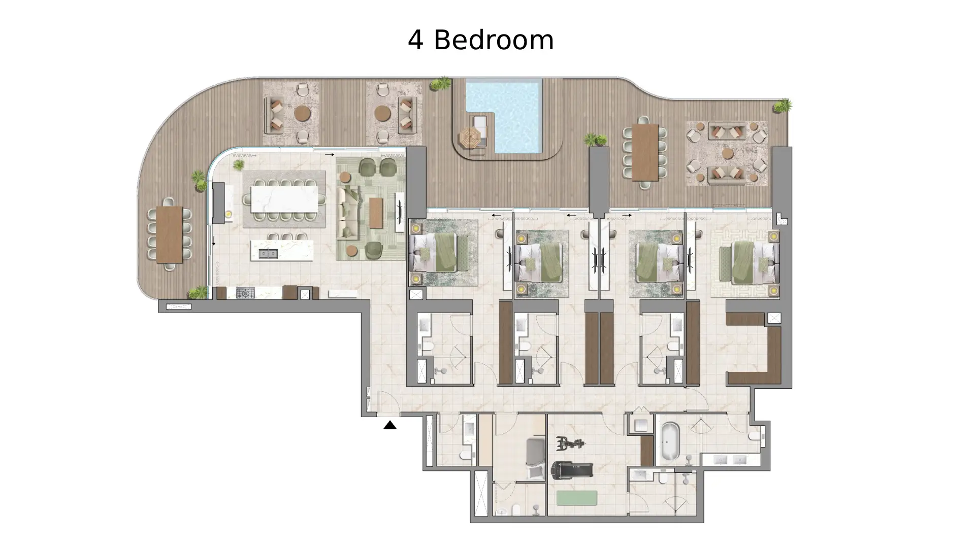 4 - Bedroom Apartments
