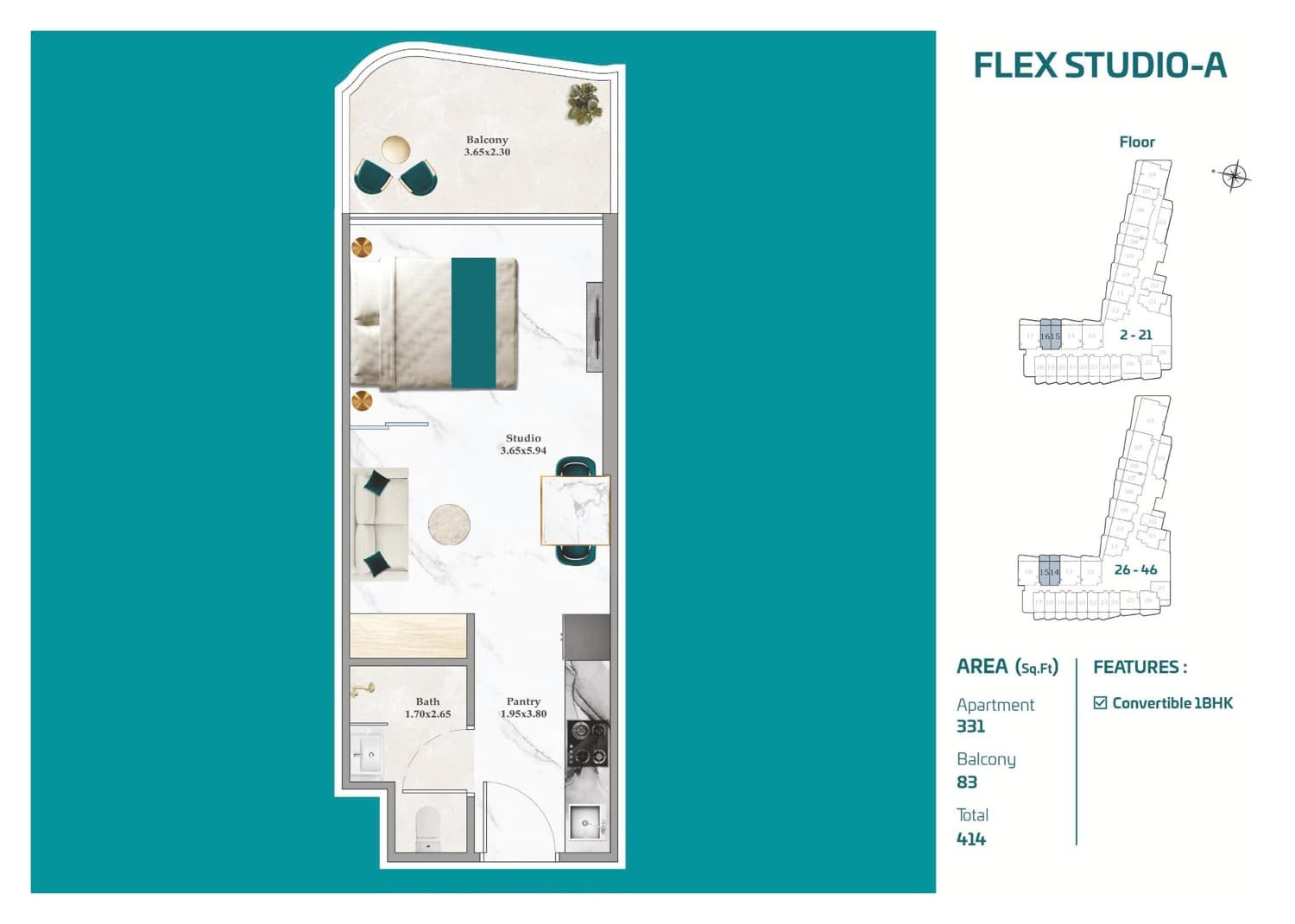 Studio - Apartements