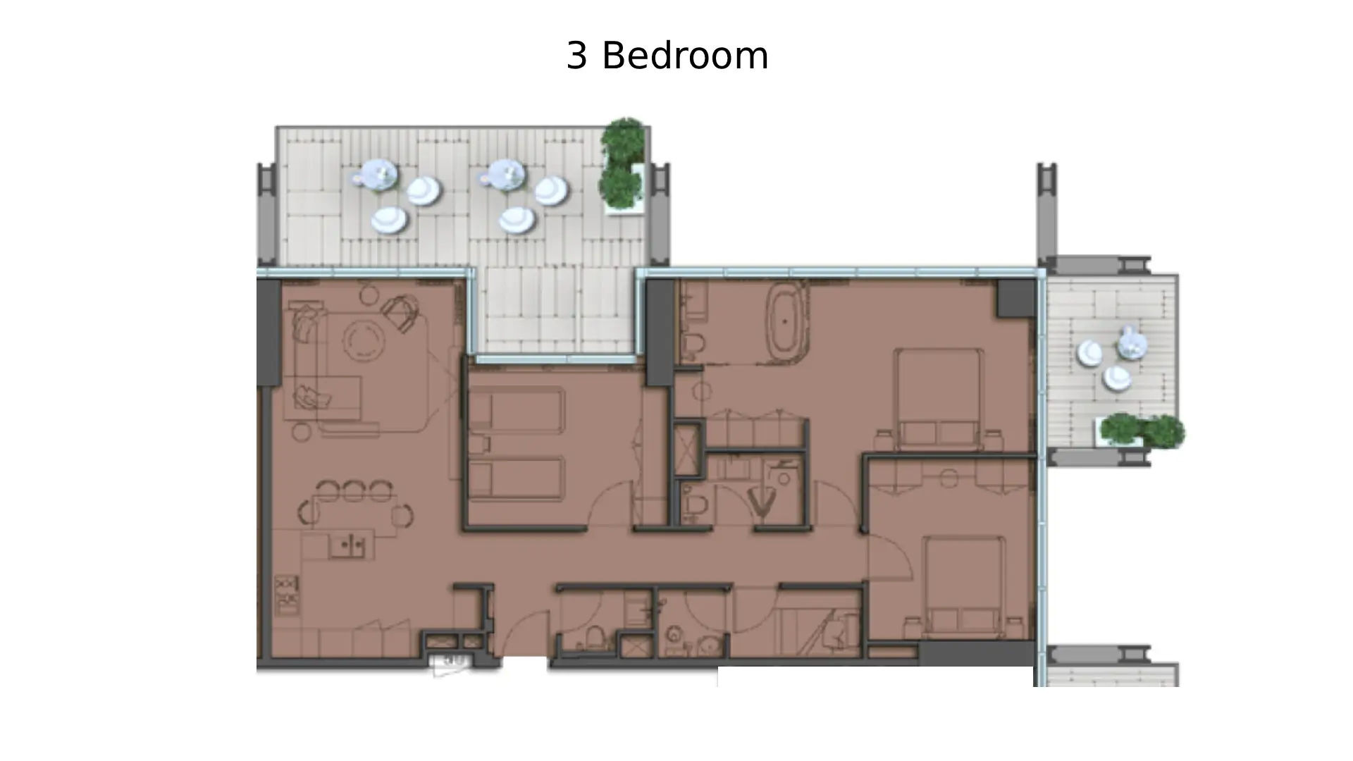 3 - Bedroom Apartments