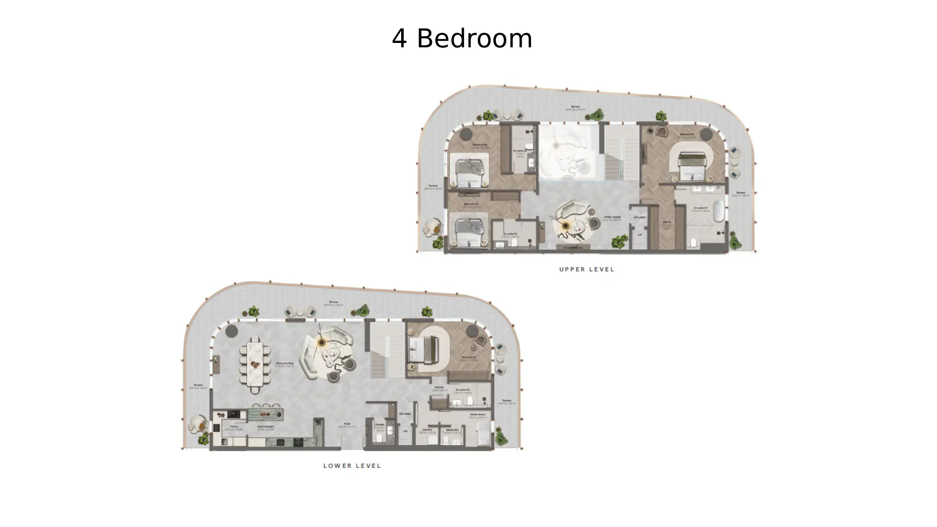 4 - Bedroom Apartments